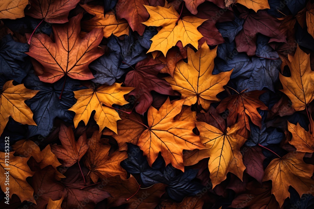 Dry autumn leaves top view Dry autumn leaves top view