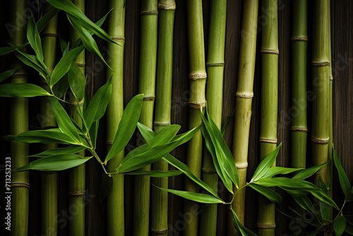 Beautiful bamboo trunks