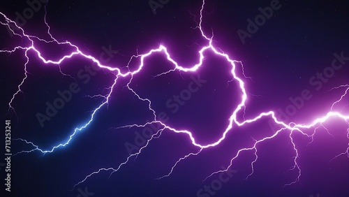 lightning in the night A vector illustration of blue and purple electric lightning bolts clashing in the dark , 