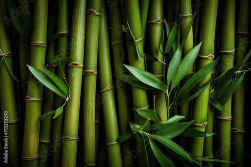 Beautiful bamboo trunks