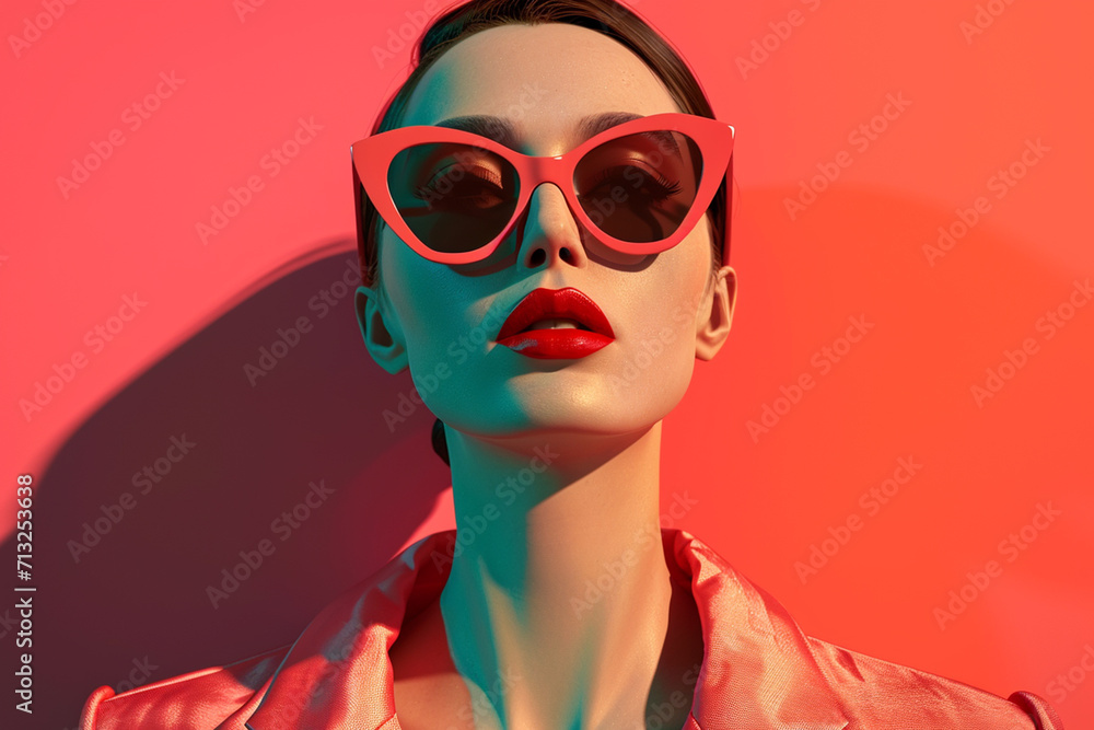 3D portrait of a high fashion woman 3D portrait of a high fashion woman