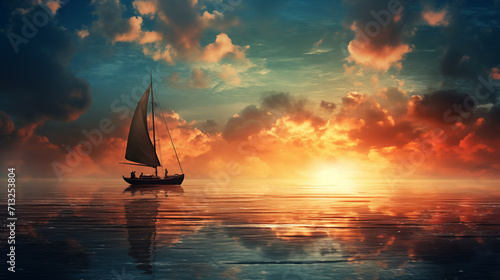 A person sailing a boat and enjoying the sea