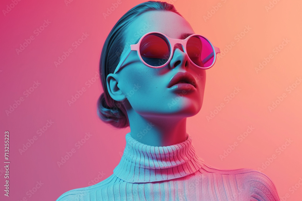 3D portrait of a high fashion woman 3D portrait of a high fashion woman