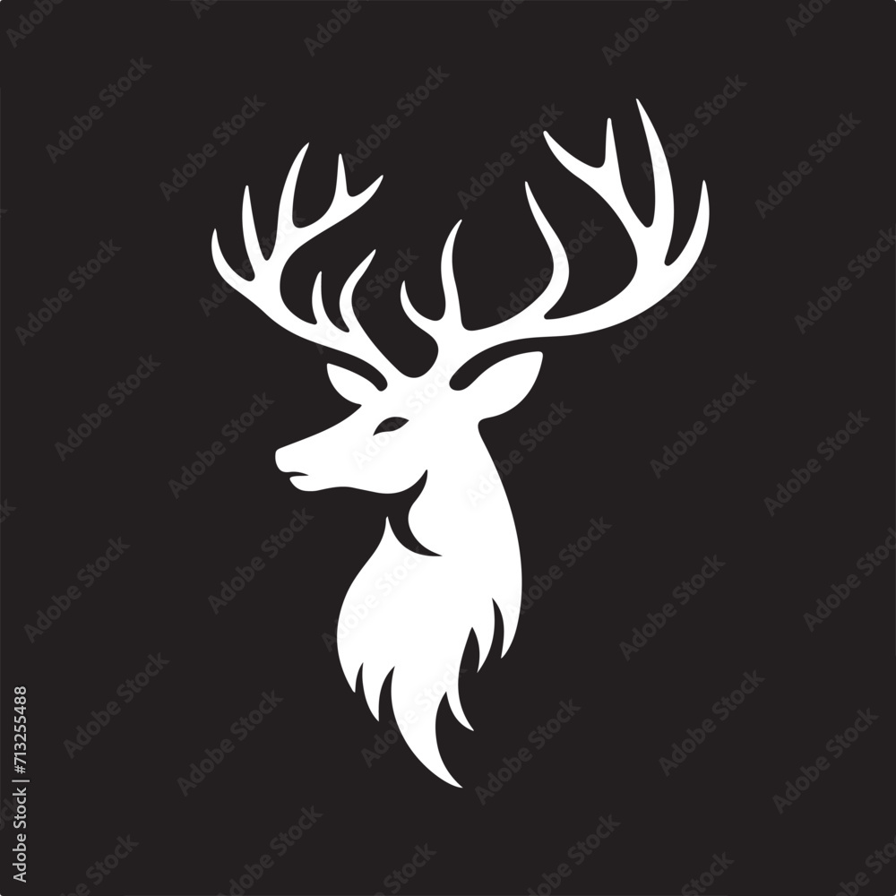 silhouette of deer head vector illustration silhouette of deer head vector illustration
