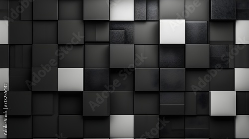 black and white cubes, abstract background