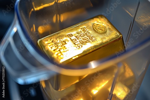 gold bar is prominently displayed in the center blender