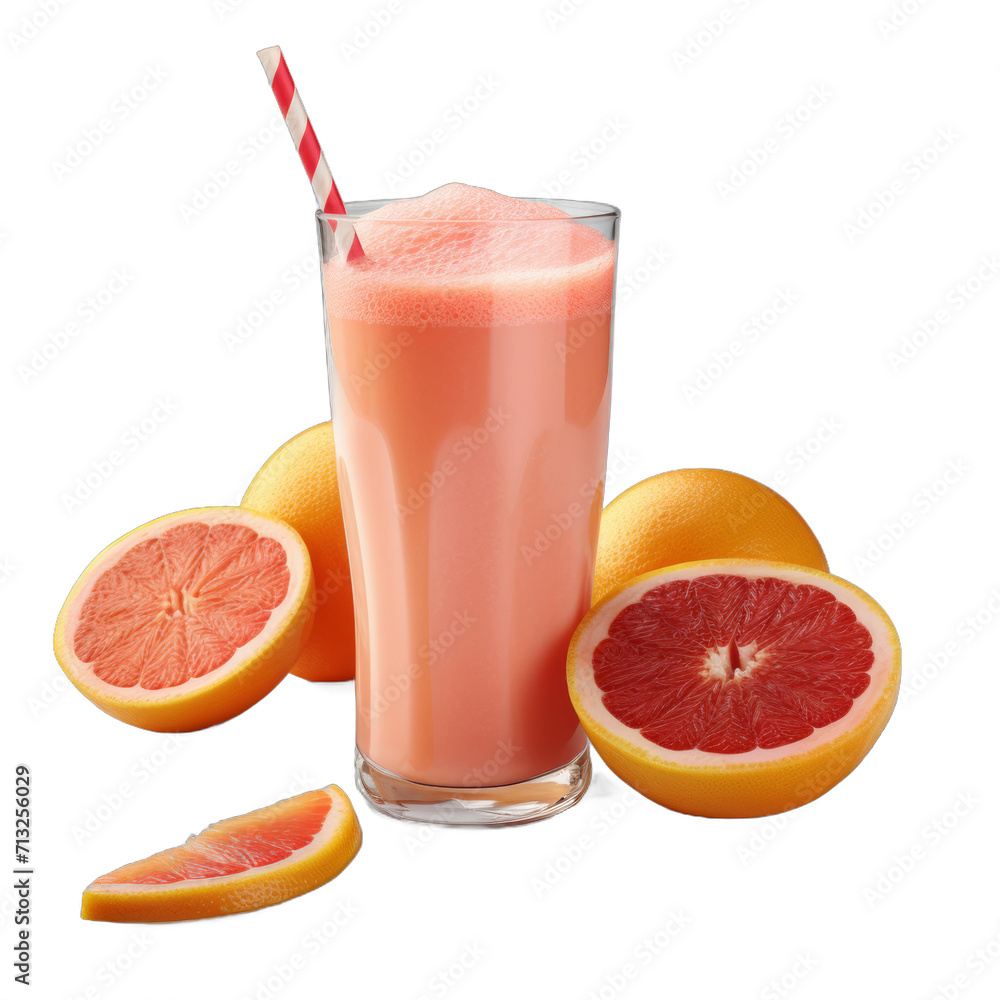 Grapefruit Sunrise Smoothie: Grapefruit, Pineapple, Carrot, Orange Juice, Ice isolated on transparent background Grapefruit Sunrise Smoothie: Grapefruit, Pineapple, Carrot, Orange Juice, Ice isolated on transparent background