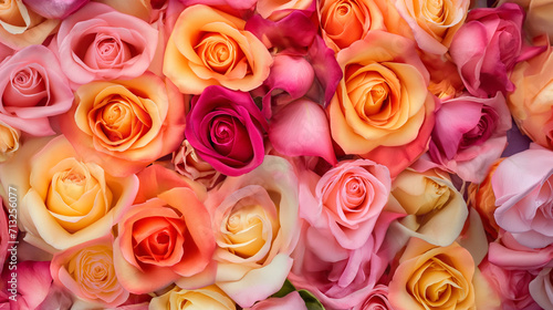 Rosas coloridas - Papel de parede