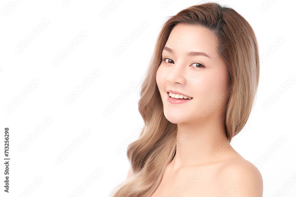Beautiful young asian woman with clean fresh skin on white background, Face care, Facial treatment, Cosmetology, beauty and spa, Asian women portrait. Beautiful young asian woman with clean fresh skin on white background, Face care, Facial treatment, Cosmetology, beauty and spa, Asian women portrait.