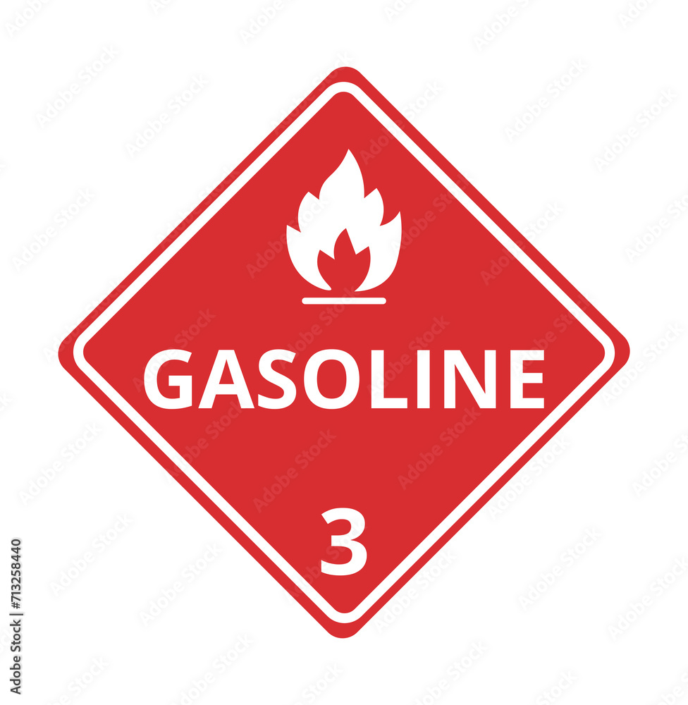 Obraz premium Isolated Gasoline 3 Hazmat Symbol 