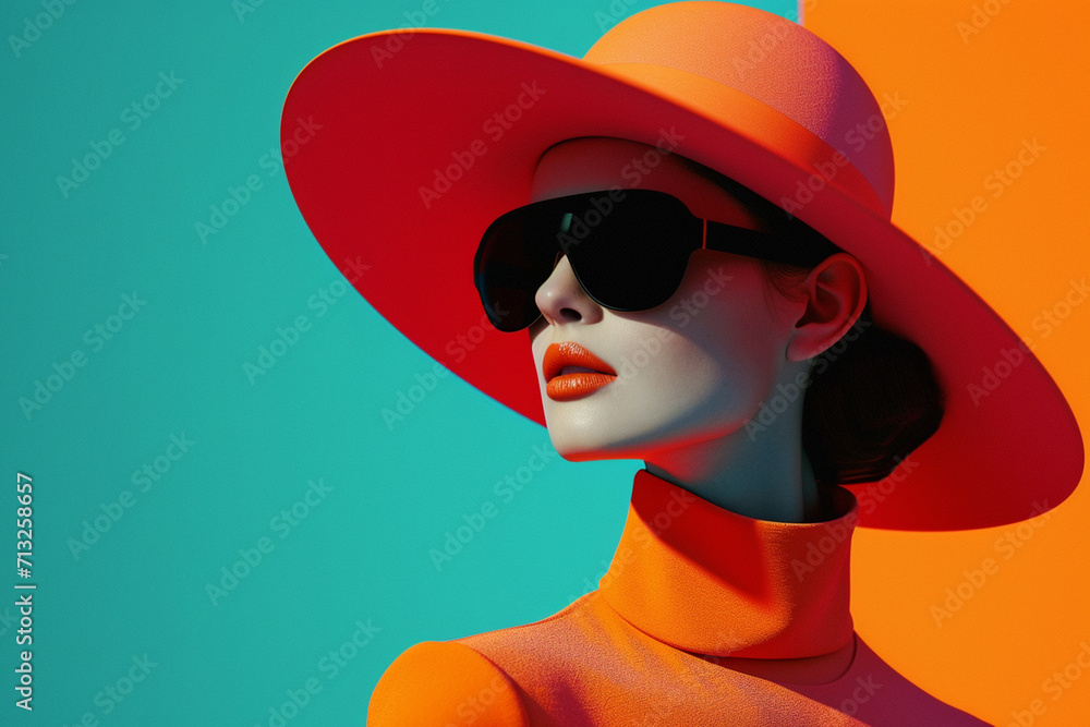 3D portrait of a high fashion woman 3D portrait of a high fashion woman