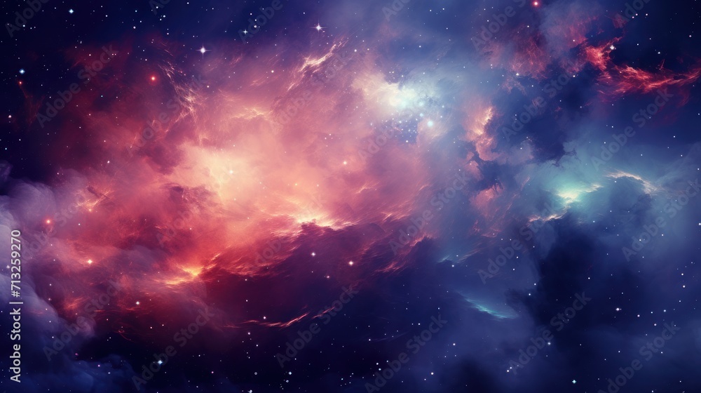 Colorful Nebula in Scifi Universe, Background, Wallpaper Colorful Nebula in Scifi Universe, Background, Wallpaper