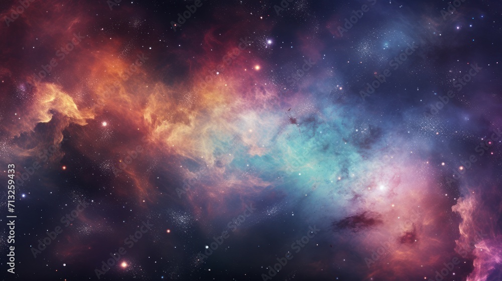 Colorful Nebula in Scifi Universe, Background, Wallpaper