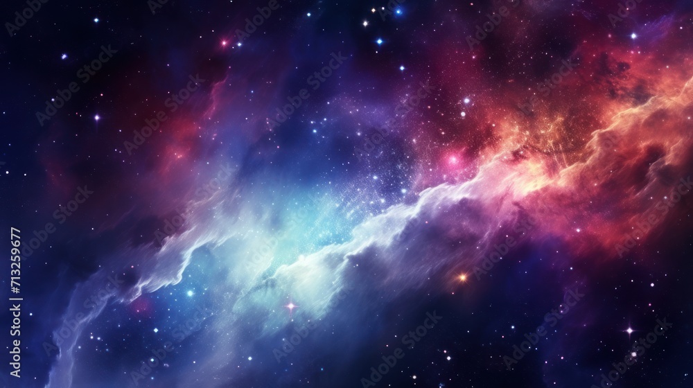 Colorful Nebula in Scifi Universe, Background, Wallpaper Colorful Nebula in Scifi Universe, Background, Wallpaper