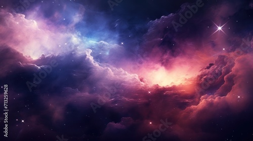 Colorful Nebula in Scifi Universe, Background, Wallpaper