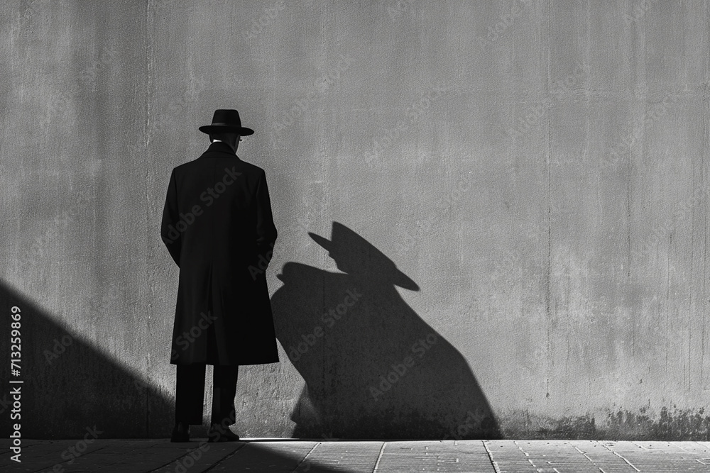 A minimalist scene with a silhouette of a classic film star against a stark background, A minimalist scene with a silhouette of a classic film star against a stark background,