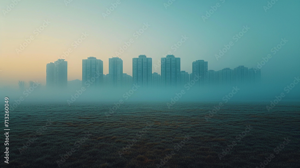 A depiction of a minimalist film strip arranged to form a minimalist landscape or skyline,