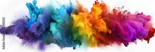 Colored powder explosion isolated