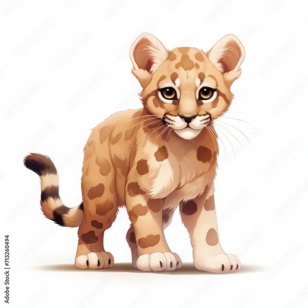 in kawaii style on white background in kawaii style on white background