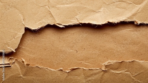 Cracked Brown Paper, A Close-up View of a Damaged Sheet