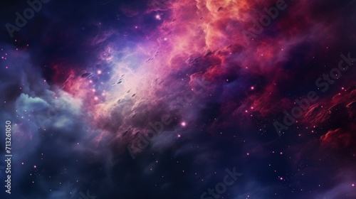 Colorful Nebula in Scifi Universe, Background, Wallpaper