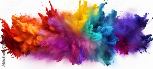 Colored powder explosion isolated