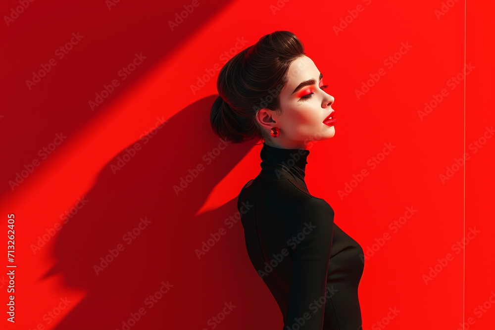 3D portrait of a high fashion woman 3D portrait of a high fashion woman