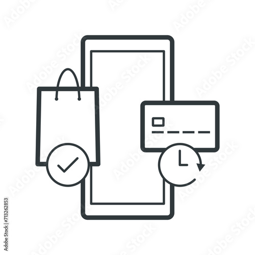 Buy now pay later isolated icon