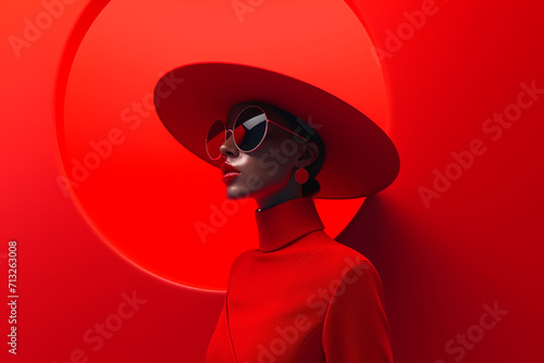 3D portrait of a high fashion woman 