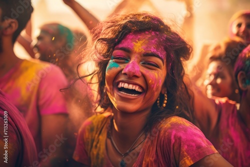 Everyone is happy and cheerful in holi festival © ProArt Studios