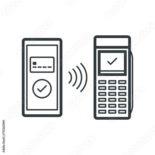NFC mobile payment on POS terminal machine