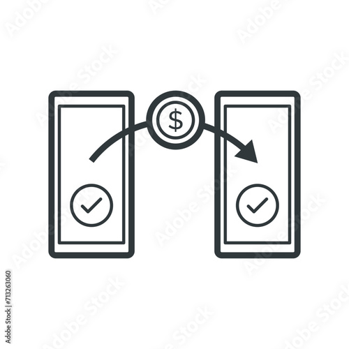P2P payment method isolated icon