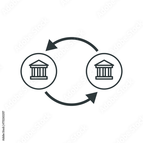 Bank transfer and payments isolated icon