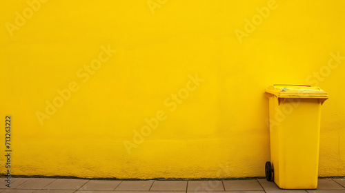 Lixeira amarela - Papel de parede photo