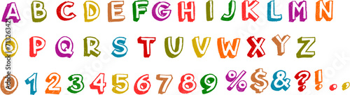 Alphabet and Numbers Colorful 3D Crayon Drawing Set