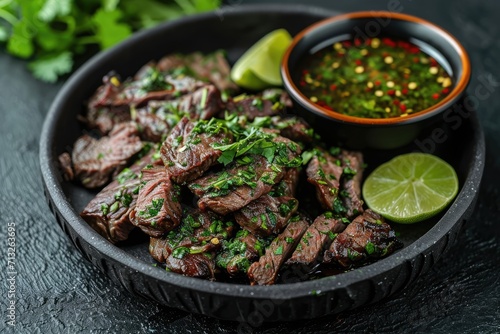 Bo Luc Lac Shaking Beef, Vietnamese Cuisine On photo