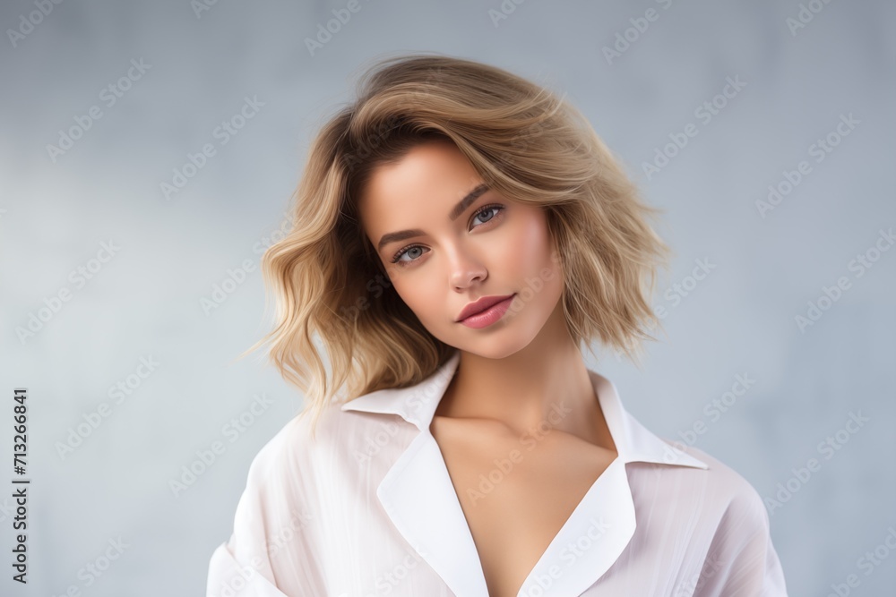 Illustration of a fashion portrait, AI Generated Illustration of a fashion portrait, AI Generated