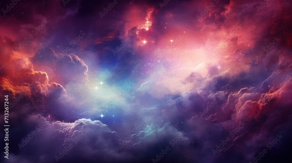 Colorful Nebula in Scifi Universe, Background, Wallpaper Colorful Nebula in Scifi Universe, Background, Wallpaper