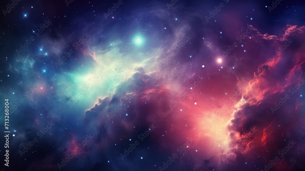 Colorful Nebula in Scifi Universe, Background, Wallpaper Colorful Nebula in Scifi Universe, Background, Wallpaper