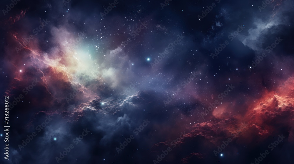 Colorful Nebula in Scifi Universe, Background, Wallpaper