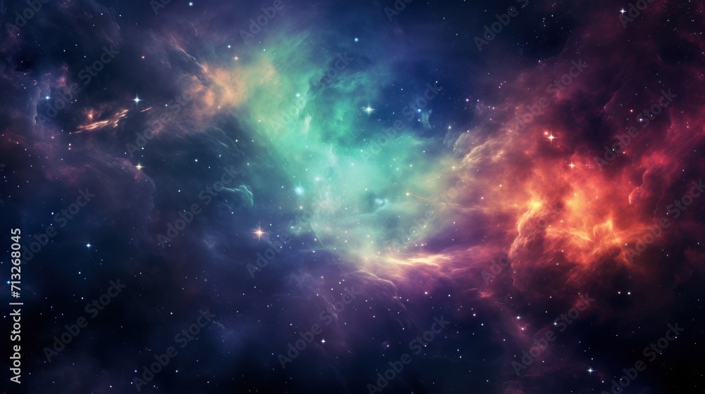 Colorful Nebula in Scifi Universe, Background, Wallpaper Colorful Nebula in Scifi Universe, Background, Wallpaper
