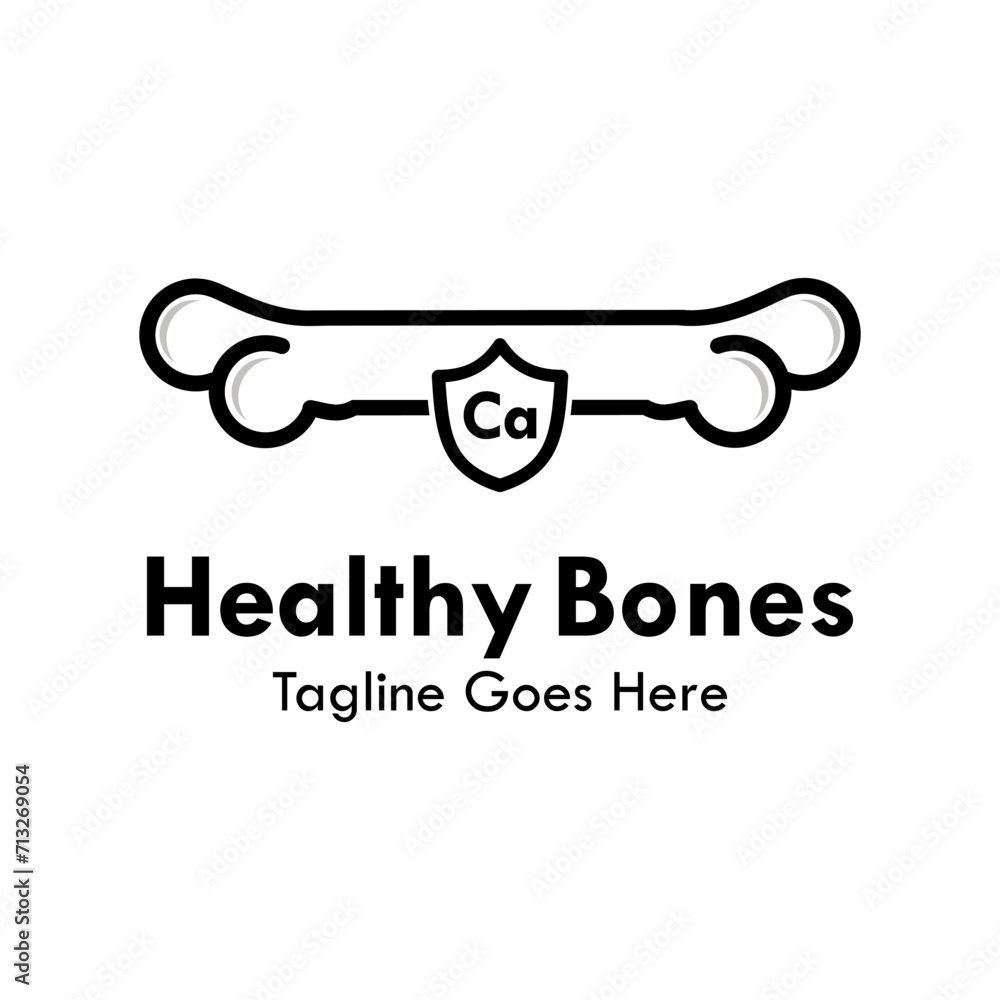 Healthy bones design logo template illustration Healthy bones design logo template illustration
