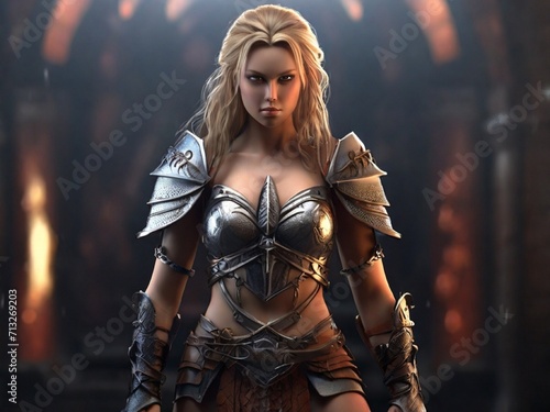 graphics of female warrior © Bilal