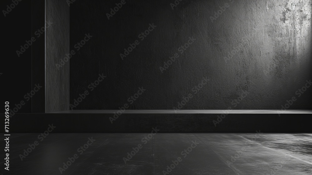 The allblack background, with its monochromatic depth and subtle grain