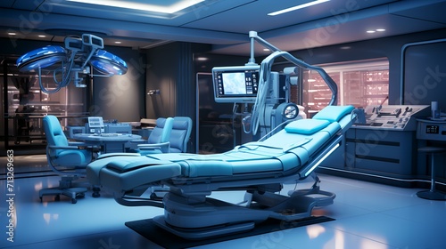 Modern Operating Room with Modern Medical Equipment