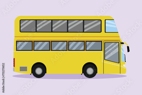 Modern Bus. Land transportation concept Colored flat vector illustration isolated.