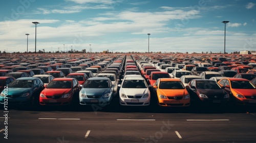 Car parked at outdoor parking lot. Car dealership and dealer agent concept. © Zephyr-Imagix 