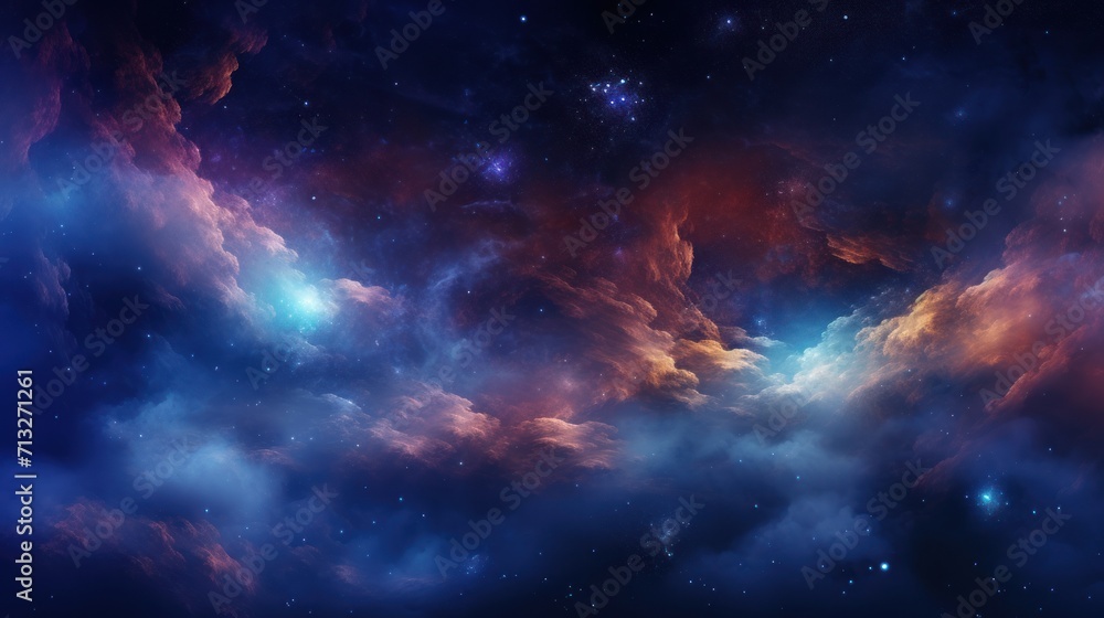 Colorful Nebula in Scifi Universe, Background, Wallpaper