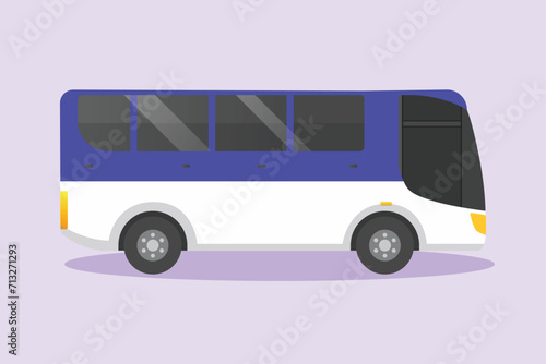 Modern Bus. Land transportation concept Colored flat vector illustration isolated.