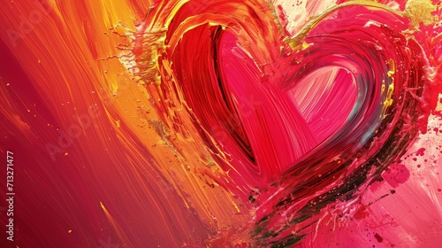 Brush strokes creating an abstract representation of love and romance background